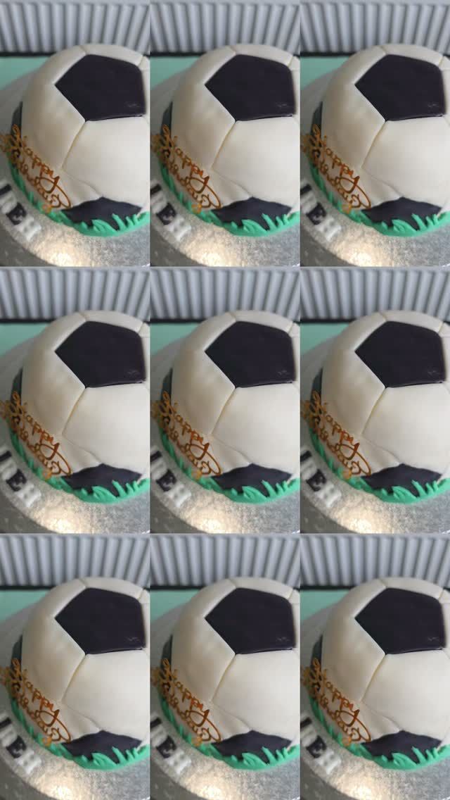 Football themed cupcakes with gold Happy Birthday picks